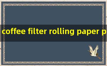 coffee filter rolling paper product